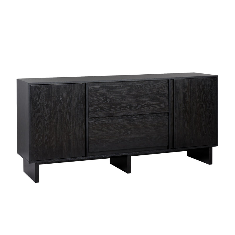 Buffet 63 "avec tiroirs biseautés 63" Scandi, Black