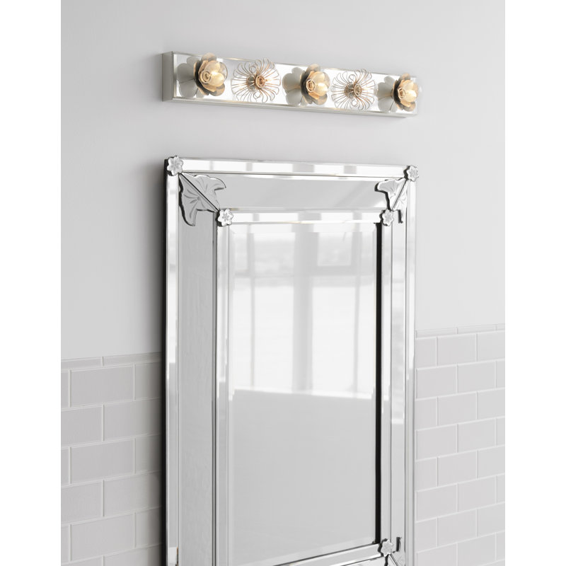 Keaton 5 - Light Bath Bar, Burnished Silver Leaf