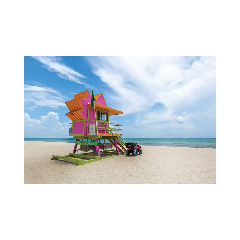 Miami Beach Summer Feeling by Melanie Viola - Wrapped Canvas Print, 20.32 cm H x 30.48 cm W