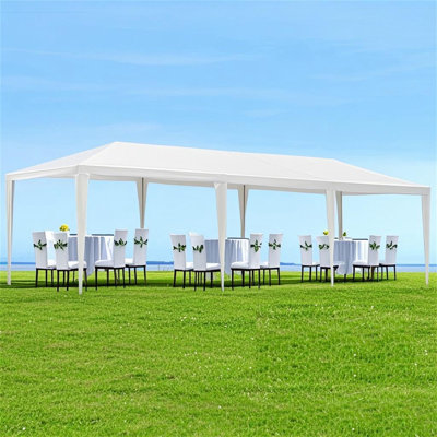 Chapiteau de jardin 10 pi x 30 pi avec chapiteau et abri de jardin sans parois latérales