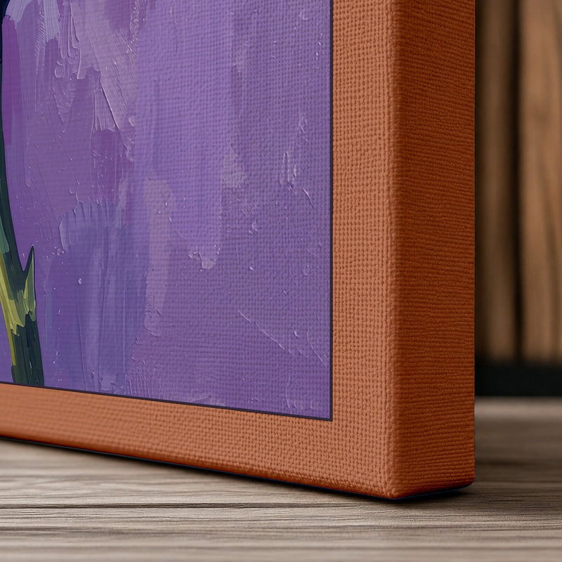 Mauve Rose Study Botanical - Wrapped Canvas, Terracotta Border, 30x20 - 76.2 x 50.8 cm