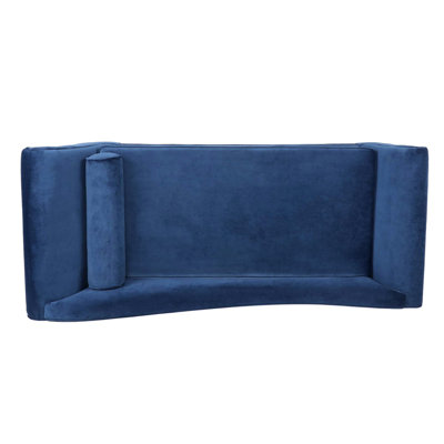 Chaise longue moderne avec accoudoirs à volutes
