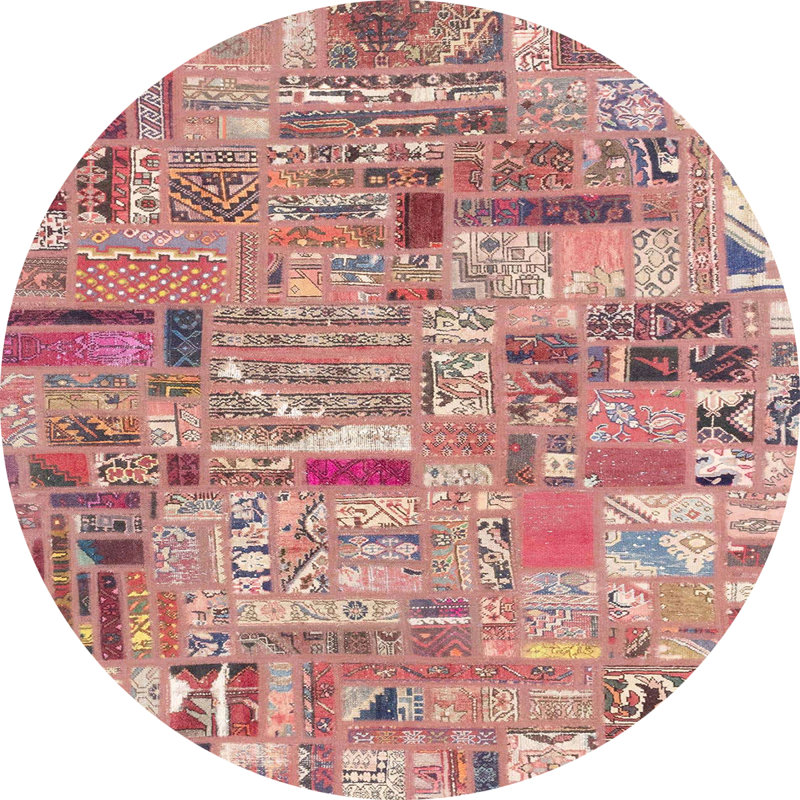 Abstract Indoor Rug, Round 6'