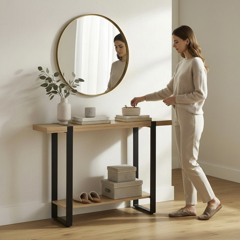 Prague 120Cm Console Table, Light Oak