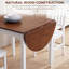 Table de salle à manger pliante en bois massif LifeSky : table gain de place en 3 tailles pour petits espaces – 43 % d’espace en plus pour 2 à 6 personnes – table de cuisine ovale extensible pour appartements et bureaux à domicile