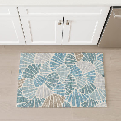 Machine Washable Indoor/Outdoor Jozwiak ACN2384 Floral Rug