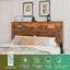 Structure de lit plateforme en bois avec tête de lit à DEL avec rangement et 2 ports USB-177405794-177405084