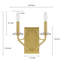 Gamages 2-Light Steel Wall Sconce Candle Wall Light