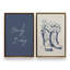 Ensemble de 2 impressions sur toile bleu marine-69509946-69509945