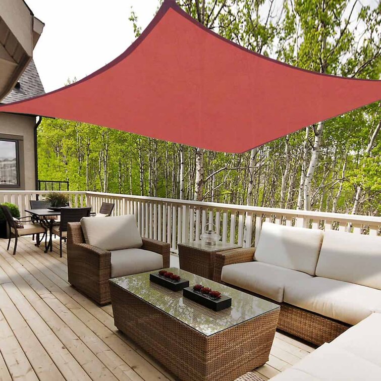 18X18' Square Sun Shade Sail Patio Deck Beach Garden Outdoor Canopy Cover  Uv Blocking