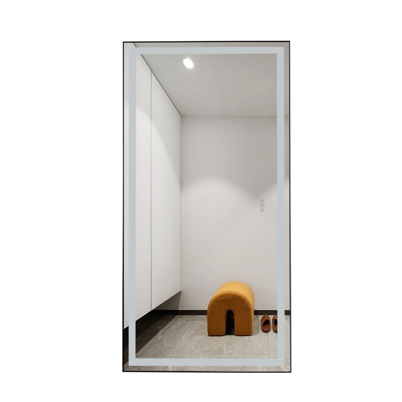 Metal Flat Wall Mirror, 72" x 36"