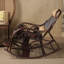 Chaise berçante en rotin