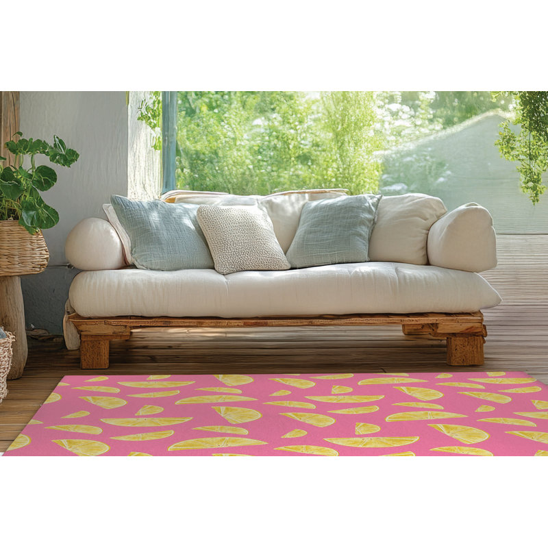 Tapis d'été Summer Lemon, Rectangle 3 pi x 5 pi