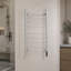 Grand porte-serviettes chauffant en nickel