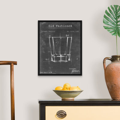 Barware Blueprint I - Impression sur toile