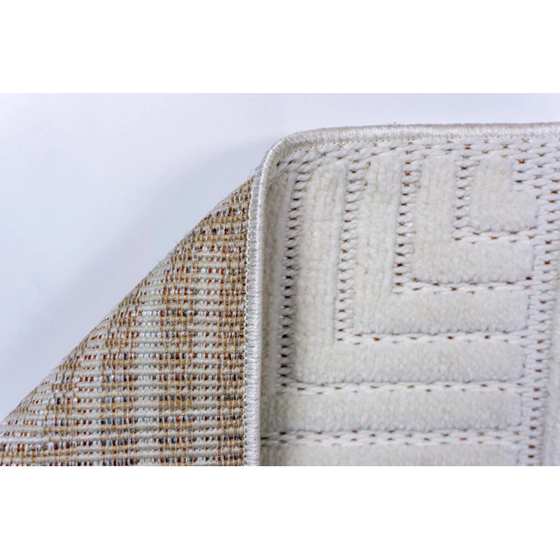 Tapis décoratif bohème antidérapant Higham, Rectangle 3 pi 4 po x 6 pi 7 po