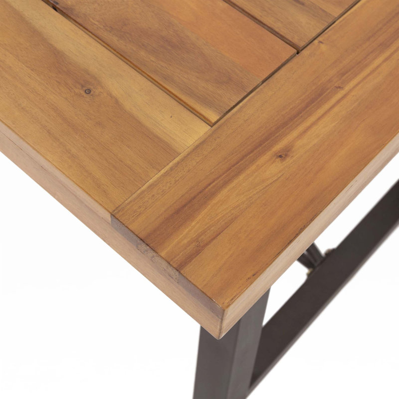 Table de salle à manger d'extérieur en bois d'acacia
