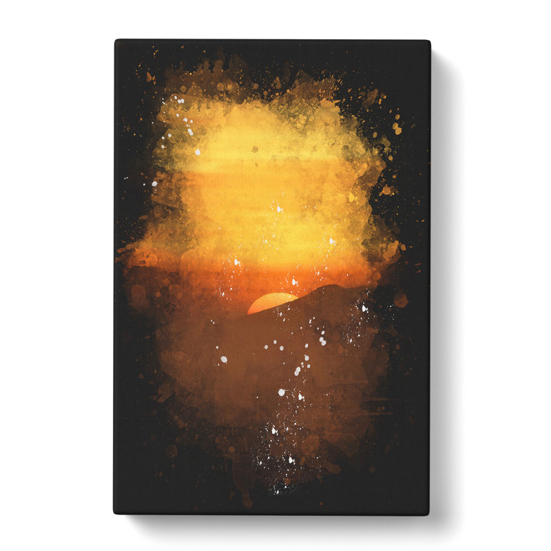 Orange Sunset Abstract - Wrapped Canvas Print, 50cm H x 35cm W x 3cm D