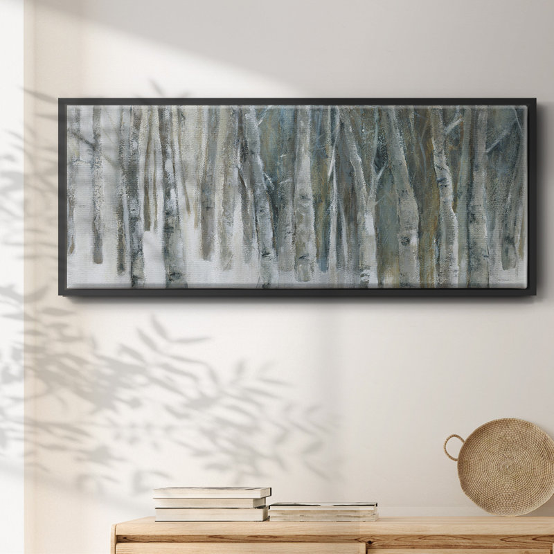 Banff Birch Grove, reproduction d'art sur toile, Noir, H 20 po x l 50 po x P 1,5 po