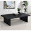 Table basse rectangulaire noire en stratifié