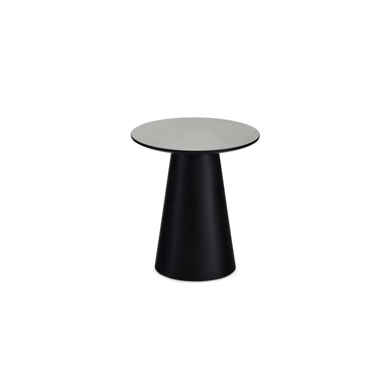 Ludwicka Coffee Table Light Grey DIA 60x40, Light Grey, 50cm H x 45cm W x 45cm D, Grey Wood