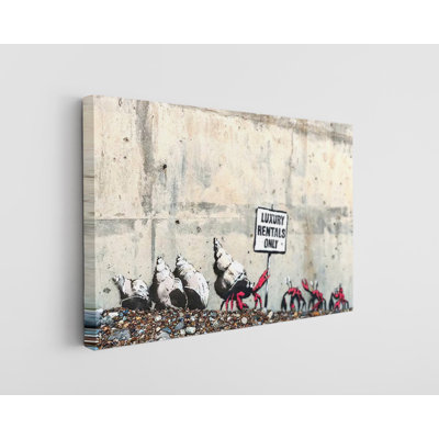 Banksy Luxury Rentals Only Crabs Canvas Print