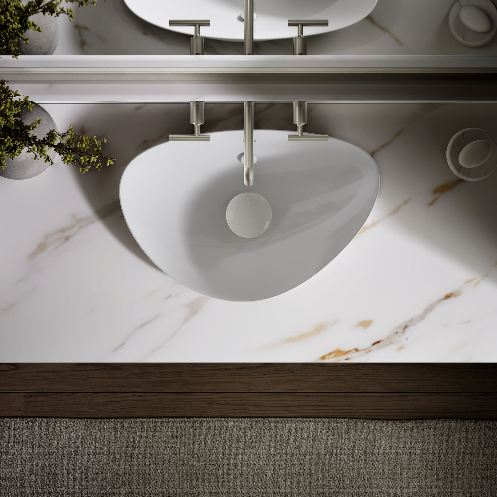 Veil Specialty Vessel Bathroom Sink, White