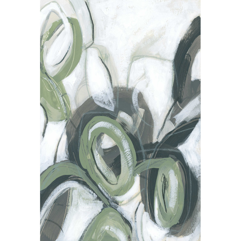 «Green Cycle II» par June Erica Vess - reproduction d'art sur toile tendue, H 18 po x l 12 po x P 1,25 po