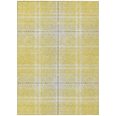 Tapis intérieur lavable à carreaux noir et ivoire 5 pi x 8 pi HomeRoots