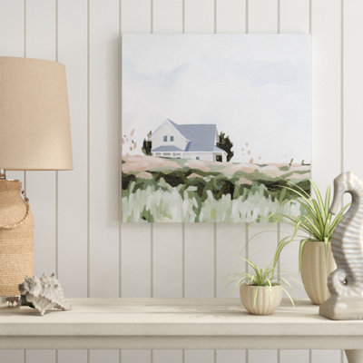 House On A Hill I by Emma Scarvey - Wrapped Canvas Painting
