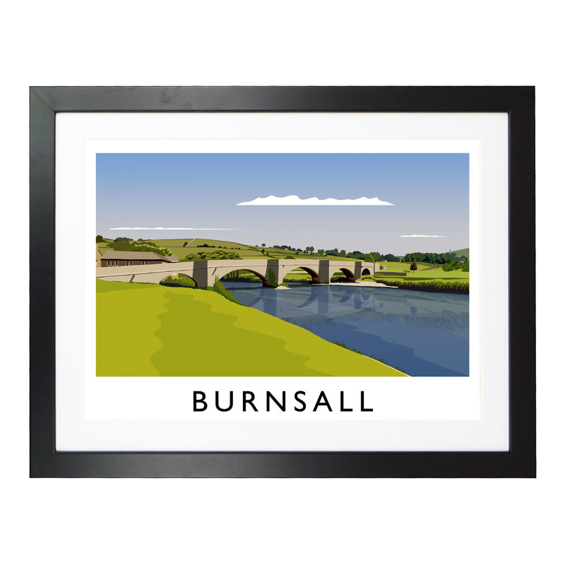 Burnsall - Print, 30cm H x 40cm W x 3cm D, Black Framed