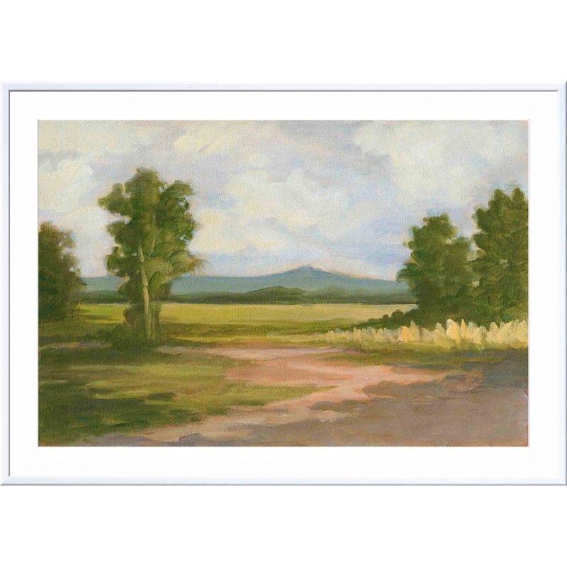 «Spring Light III» par Ethan Harper - peinture encadrée, Blanc, H 12 po x l 12 po