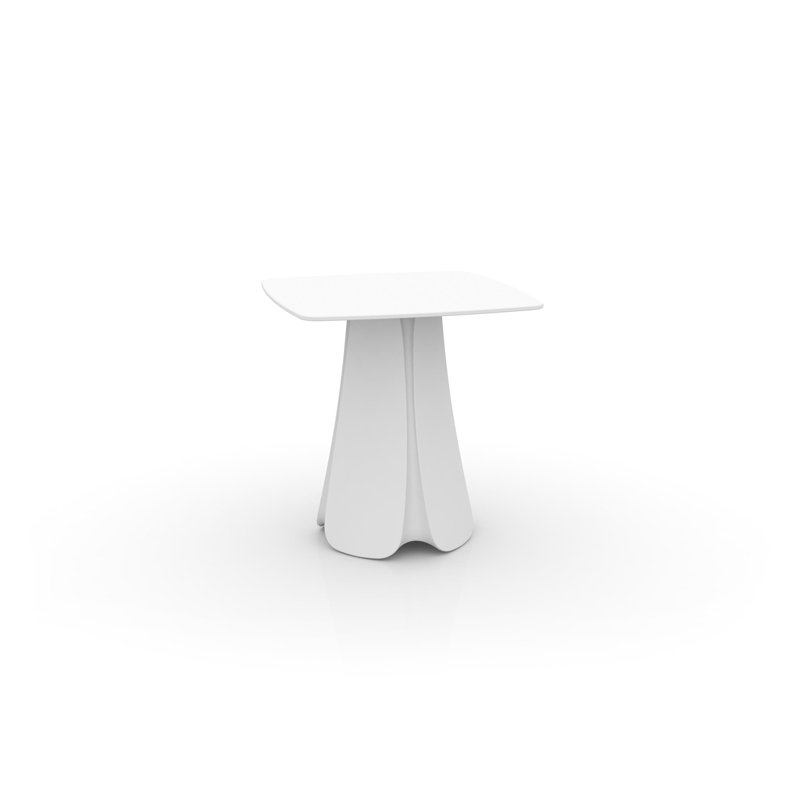 Table d'appoint en plastique Pezzettina, L 31,5 po x L 31,5 po x H 28,75 po, Blanc