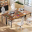 79'' W Rectangle Computer Desk with Power Outlet, Long Double Home Office Computer Desks-281036671