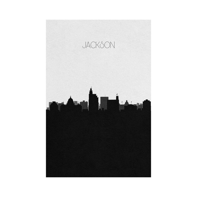Jackson, Mississippi City Skyline by Ayse Deniz Akerman - Wrapped Canvas Gallery-Wrapped Canvas Giclée