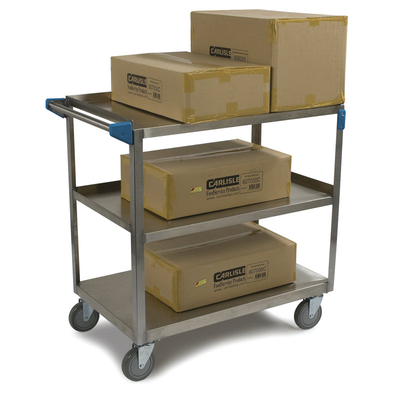 Chariot utilitaire 3 tablettes, l 21 po x P 35 po