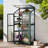 Height Wood Large Greenhouse Balcony Portable Cold Frame With Wheels, Adjustable Shelves And Openable Roof