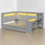 Full Upholstered Daybed With Desk, Charging Station And Storage-619856055