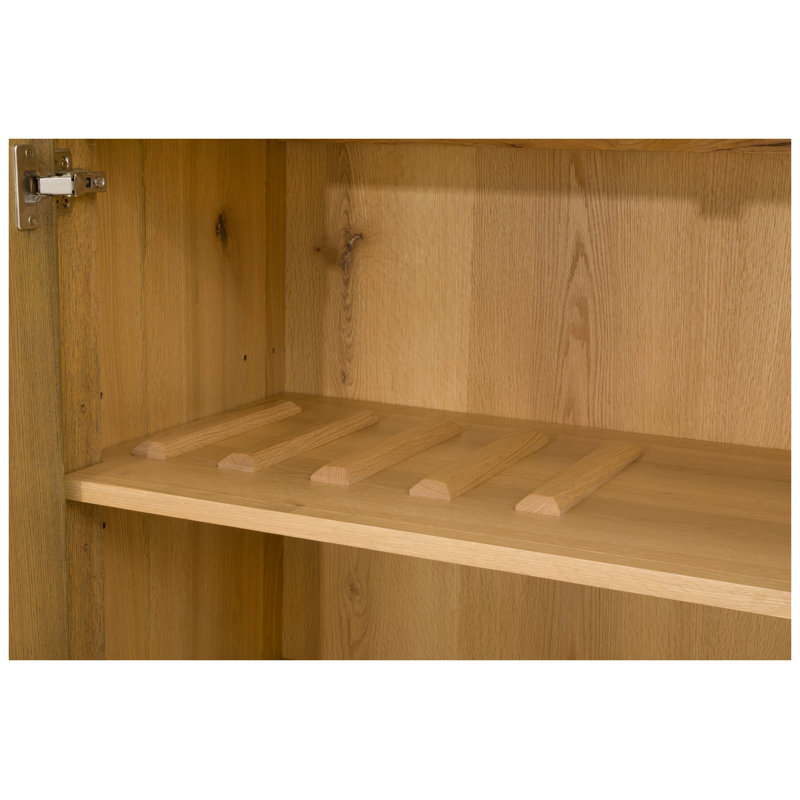 Maxwell 80'' W Solid Wood Credenza, Sunlit Oak