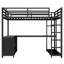 Lit mezzanine double noir avec bureau intégré et tablettes latérales-1245956559-1245956545