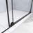 30 In. -60 In. W × 72 In. H Shower Sliding Door Walk-In Shower Screen Dual Usage With 1/4 " Thick Glass Panel  In Matt Black |  Supporting Bar|   Stainless Steel Handle-121018231