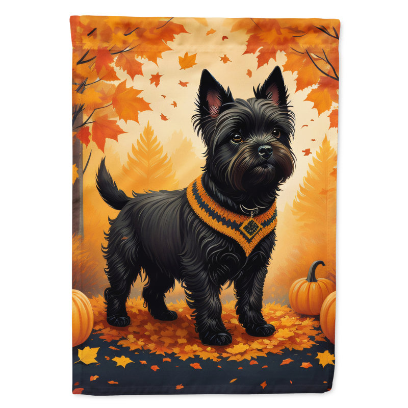 Drapeau de maison noir Cairn Terrier