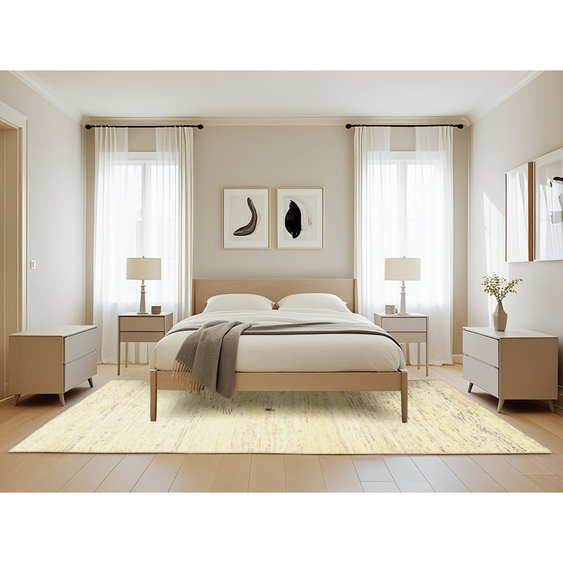 Tapis beige contemporain, Rectangle 5 pi x 8 pi