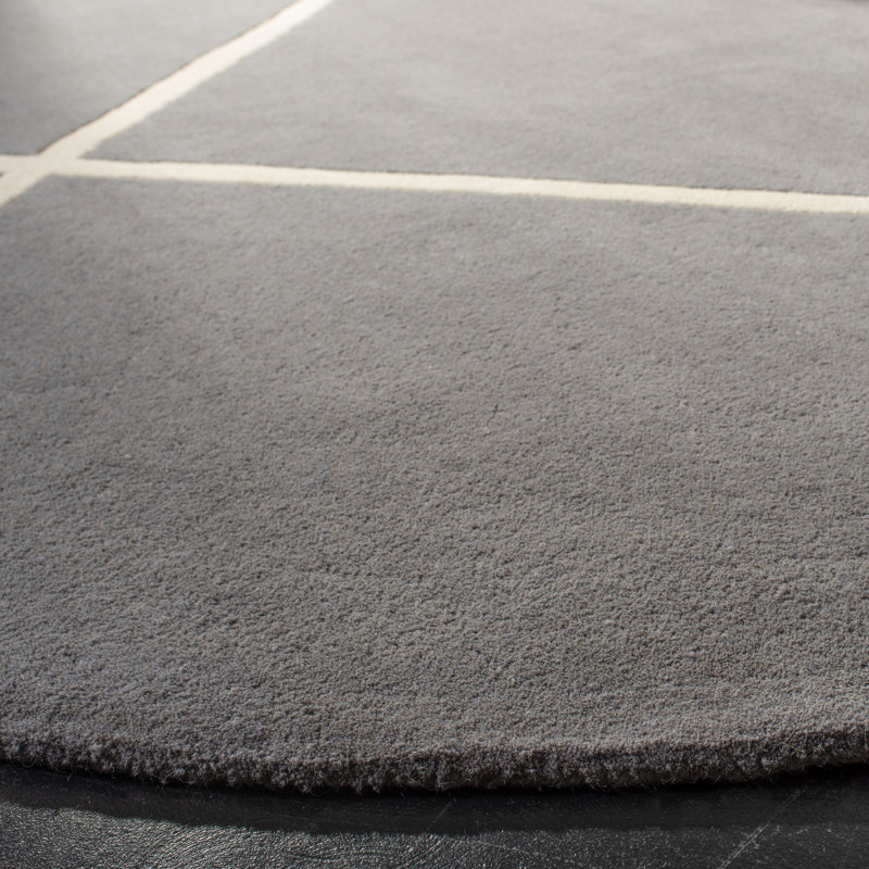 Teresita Hand Tufted Wool Geometric Rug, Round 7'