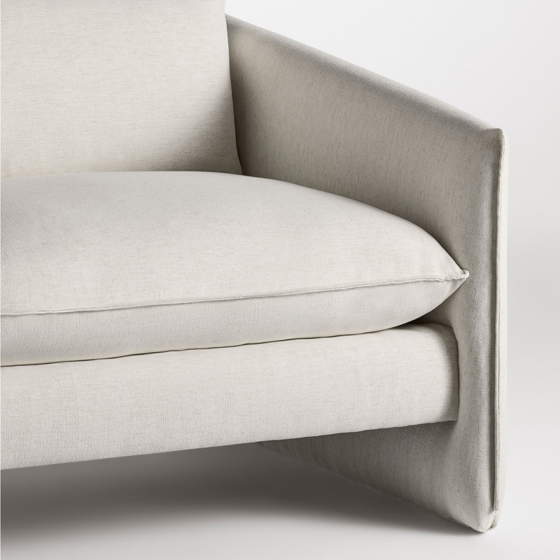 Softmore Sofa, 34" H x 96" W x 40" D, Sylvan Bone Polyester Blend