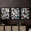 ABSTRACT Series LXI  -Custom Framed  Wrapped Gallery Canvas - 3 Pieces-117236759-117236760