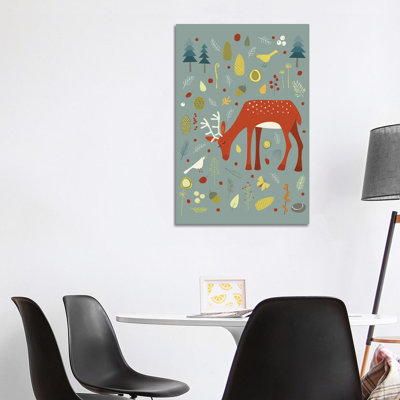 Hello Deer! 1 Piece Wrapped Canvas Wall Art
