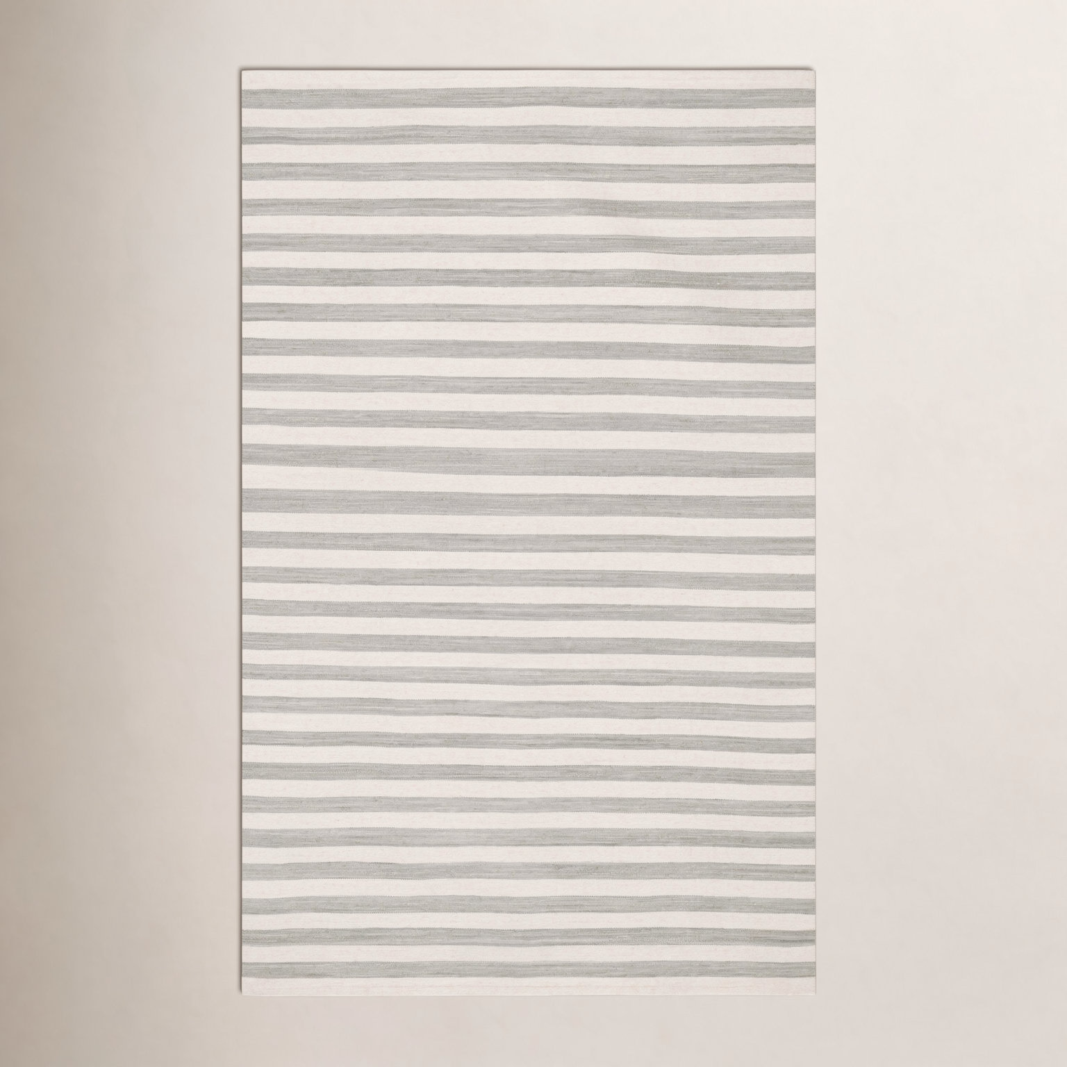 Renelso Grey Ivory Hand-Woven Wool Rug, Runner 2'6" x 8'