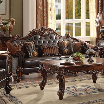 Leedom 89'' Faux Leather Sofa
