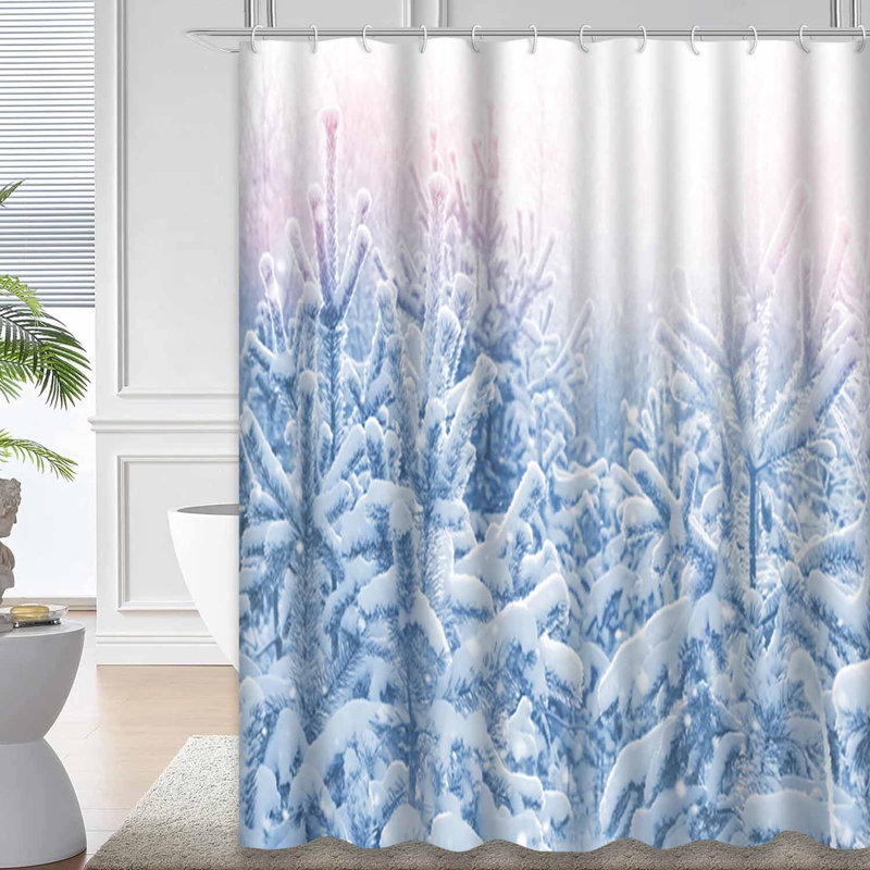 Rideau de douche Winter Christmas, 72" L x 78" W